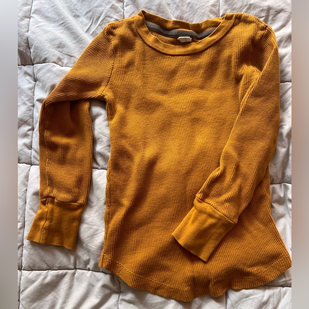 Nui Organics Long sleeve waffle cotton top
